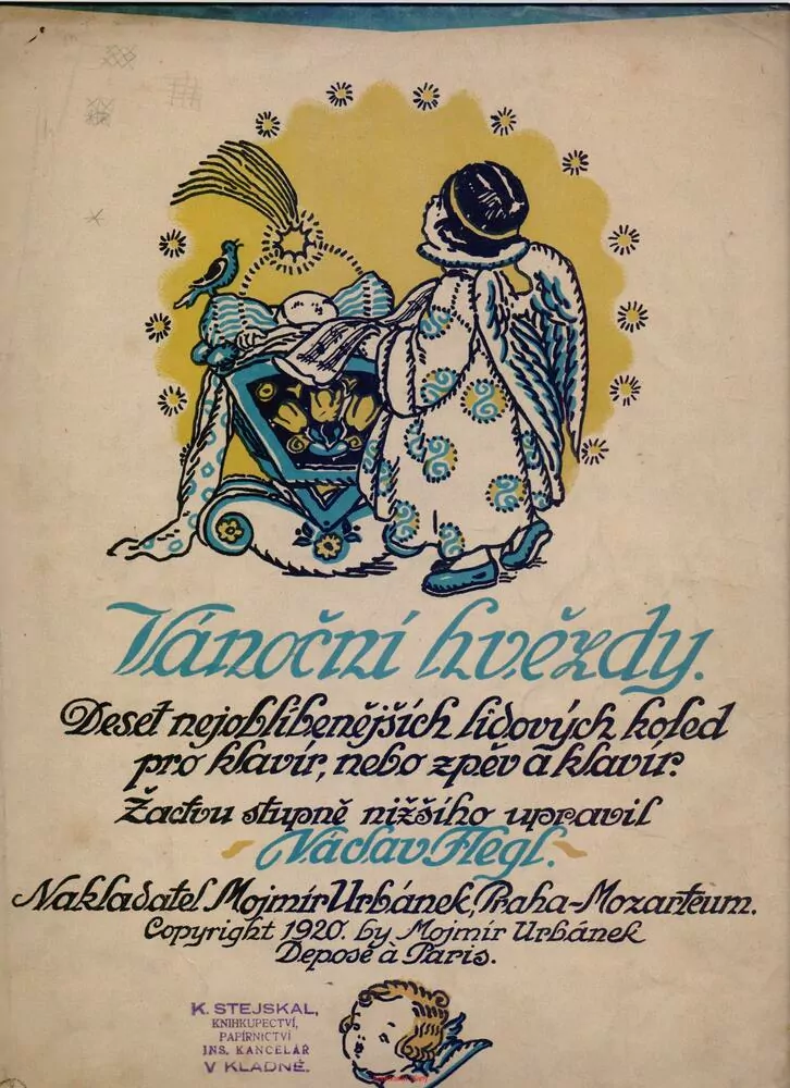 VÁNOČNÍ HVĚZDY, deset nejoblíbenějších lidových koled pro klavír, nebo zpěv a klavír