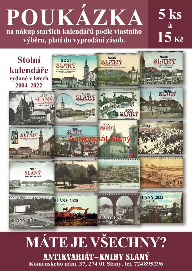 2023 SLANÝ na starých fotografiích a pohlednicích