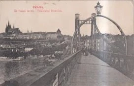 PRAHA Řetězová lávka - Panorama Hradčan