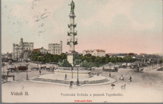 WIEN, Vídeň - Praterská hvězda a pomník Tegethofův