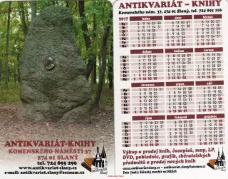 2017 Antikvariát-knihy, Slánský menhir na Hájích