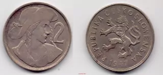 2 Koruna (2Kčs) 1947 CSR2-001
