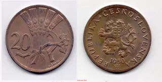 20 Haléřů (20h) 1950 EF CSR2-006